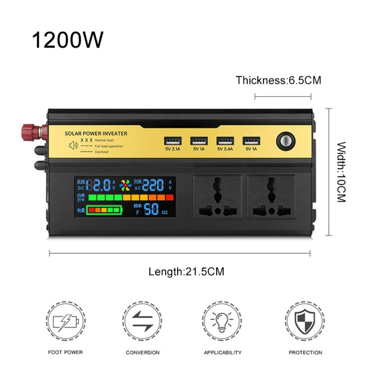 8896 1200W Car Smart Multi-functional Digital Display Inverter, Specification:12V - In Car by buy2fix | Online Shopping UK | buy2fix