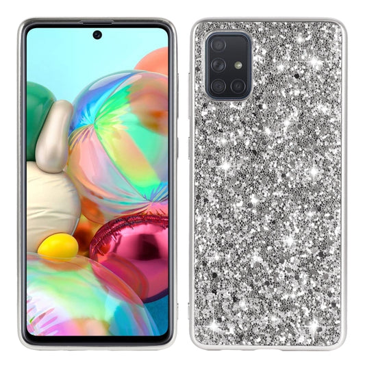 For Samsung Galaxy A73 Glitter Powder Shockproof TPU Phone Case(Silver) - Samsung Accessories by buy2fix | Online Shopping UK | buy2fix