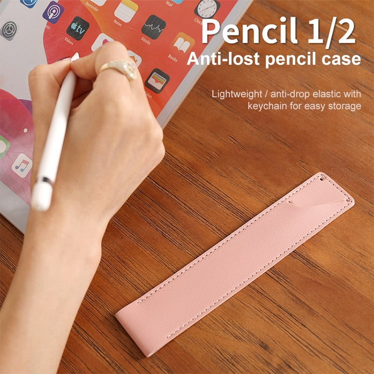 PU Leather Shockproof Protective Case with Metal Buckle for Apple Pencil 1 / 2(Grey) - Pencil Accessories by buy2fix | Online Shopping UK | buy2fix