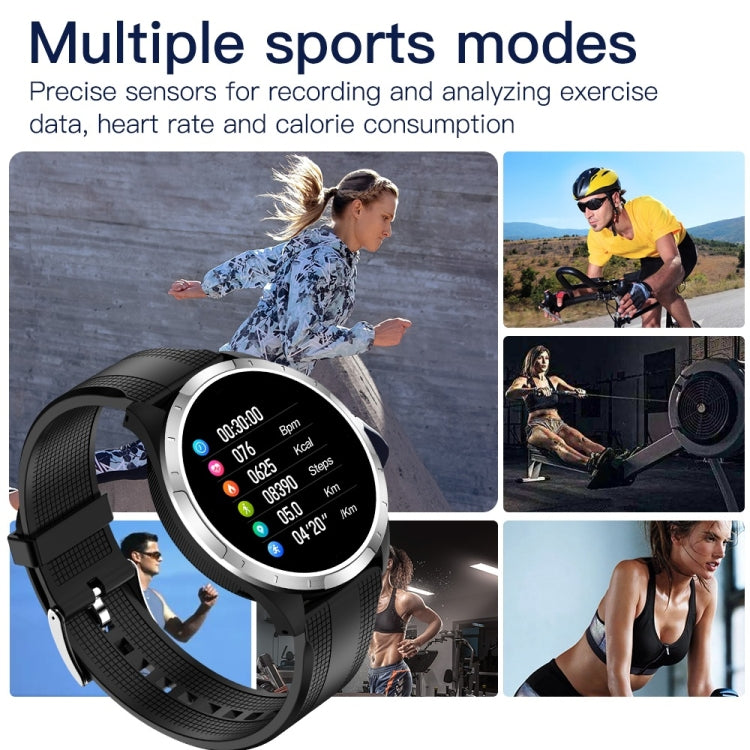 X3 1.3 inch TFT Color Screen Chest Belt Smart Watch, Support ECG/Heart Rate Monitoring, Style:Brown Leather Watch Band(Black) - Smart Wear by buy2fix | Online Shopping UK | buy2fix