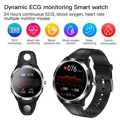 X3 1.3 inch TFT Color Screen Chest Belt Smart Watch, Support ECG/Heart Rate Monitoring, Style:Black Leather Watch Band(Black) - Smart Wear by buy2fix | Online Shopping UK | buy2fix