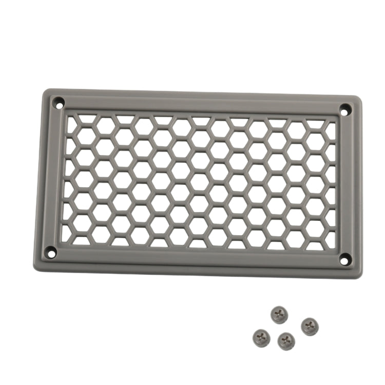 A6790 198x114mm Grey Rectangle Louvered Ventilation Plastic Venting Panel Cover - In Car by buy2fix | Online Shopping UK | buy2fix