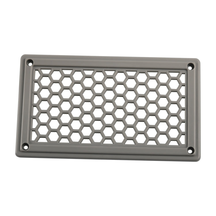 A6790 198x114mm Grey Rectangle Louvered Ventilation Plastic Venting Panel Cover - In Car by buy2fix | Online Shopping UK | buy2fix