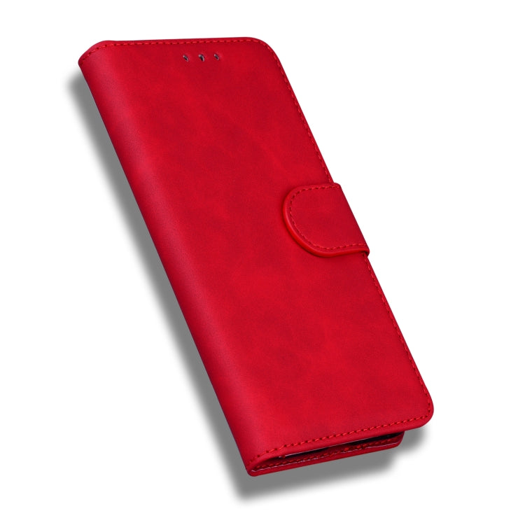 For Tecno Spark 8 Pro Skin Feel Pure Color Flip Leather Phone Case(Red) - Tecno Cases by buy2fix | Online Shopping UK | buy2fix