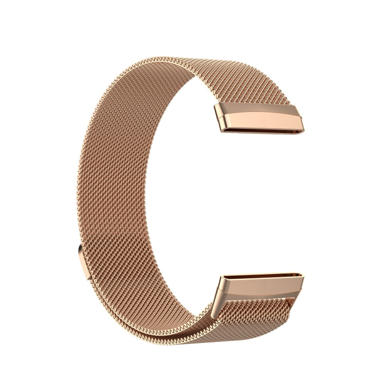 For Fitbit  Versa 4 Milanese Magnetic Metal Weave Watchband(Rose Gold) - Watch Bands by buy2fix | Online Shopping UK | buy2fix