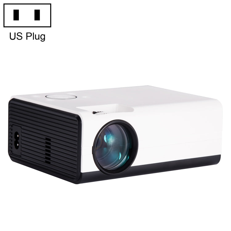 T01 800x480 2200 Lumens Mini LCD Digital Projector, Android Version, US Plug(White Black) - Consumer Electronics by buy2fix | Online Shopping UK | buy2fix