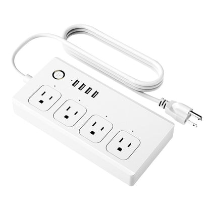 WiFi 10A SM-SO301-U 2500W 4 Holes + 4 USB Smart Power Strip, US Plug(White) - Smart Socket by buy2fix | Online Shopping UK | buy2fix