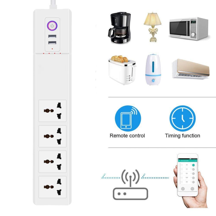 WiFi 10A SM-SO306-M 4 Holes + 2 USB Multi-purpose Smart Power Strip(AU Plug) - Consumer Electronics by buy2fix | Online Shopping UK | buy2fix