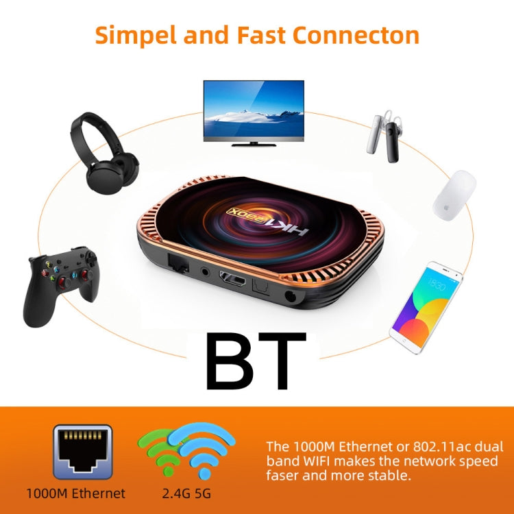 MECOOL HK1RBOX X4 4K TV Box, Android 11 Amlogic S905X4 CPU with RC 4GB+64GB(UK Plug) - Consumer Electronics by MECOOL | Online Shopping UK | buy2fix