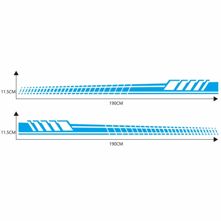 2 PCS/Set D-707 Striped Totem Pattern Car Modified Decorative Sticker(Blue) - In Car by buy2fix | Online Shopping UK | buy2fix