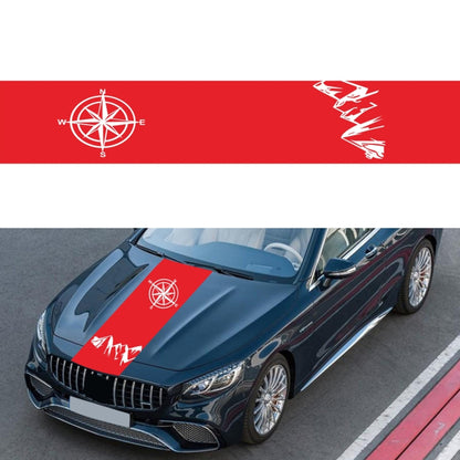 D-864 Compass Pattern Car Modified Decorative Sticker(Red) - In Car by buy2fix | Online Shopping UK | buy2fix