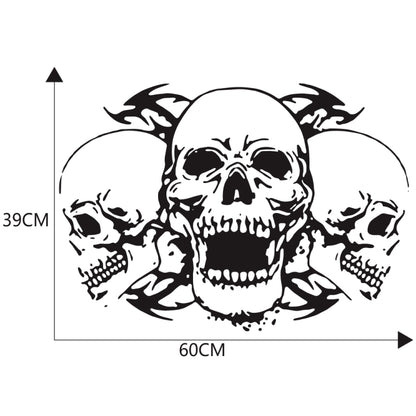 D-923 Three Skulls Pattern Car Modified Decorative Sticker(Black) - In Car by buy2fix | Online Shopping UK | buy2fix