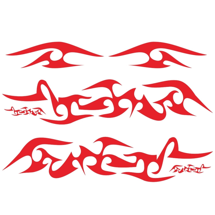 2 PCS/Set D-925 Flame Pattern Car Modified Decorative Sticker(Red) - In Car by buy2fix | Online Shopping UK | buy2fix