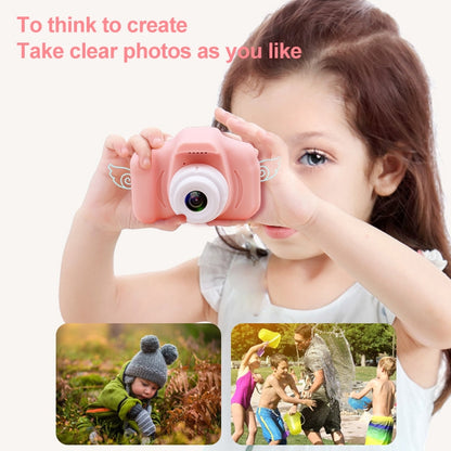 X2S 2.0 Inch LCD Screen Mini Children Camera Digital Camera, Resolution:HD Single Camera 1300W+ 32G Memory Card + Card Reader + Cartoon Stickers(Yellow) - Consumer Electronics by buy2fix | Online Shopping UK | buy2fix