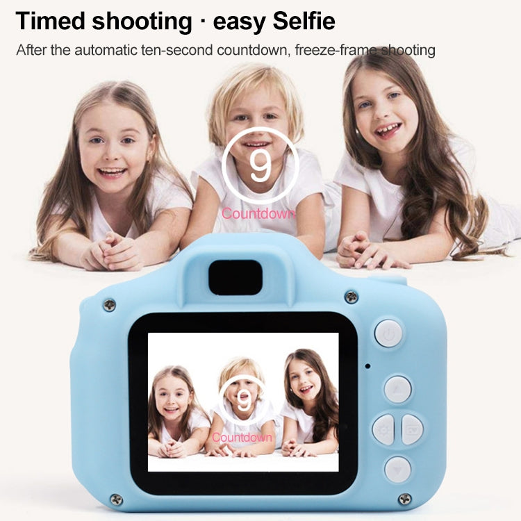 X2S 2.0 Inch LCD Screen Mini Children Camera Digital Camera, Resolution:HD Single Camera 1300W+ 32G Memory Card + Card Reader + Cartoon Stickers(Pink) - Consumer Electronics by buy2fix | Online Shopping UK | buy2fix