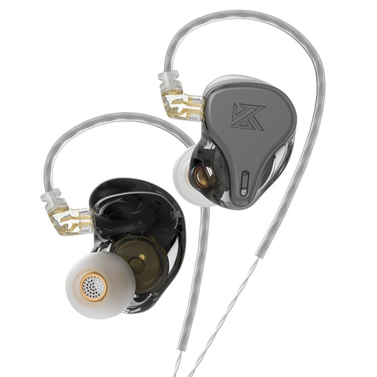 KZ-DQ6S 1.2m Three-Unit Dynamic Subwoofer In-Ear Headphones, Style:Without Microphone(Black) - In Ear Wired Earphone by KZ | Online Shopping UK | buy2fix