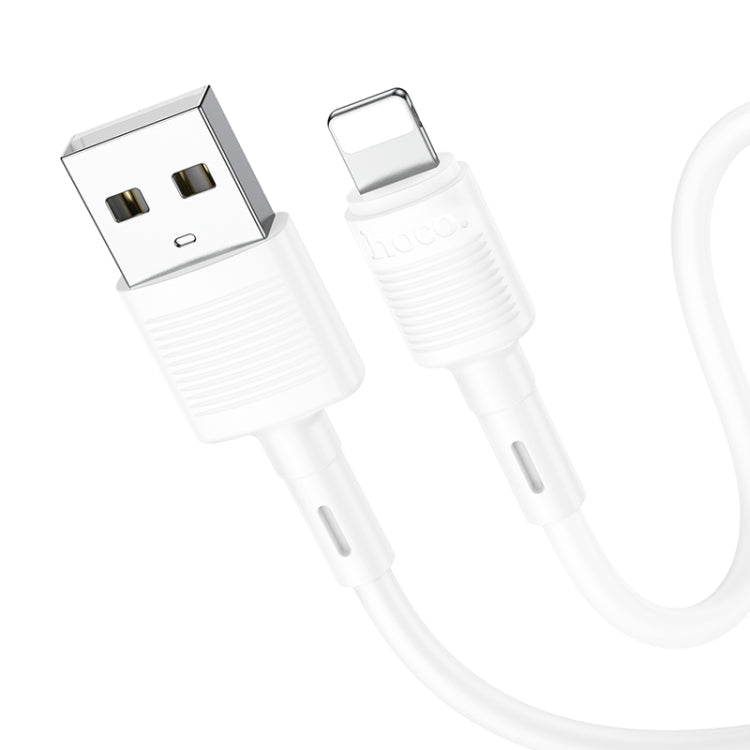 hoco X83 2.4A USB to 8 Pin Victory Charging Data Cable，Length：1m(White) - Normal Style Cable by hoco | Online Shopping UK | buy2fix