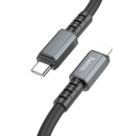 hoco X85 20W USB-C / Type-C to 8 Pin Strength PD Charging Data Cable，Length：1m(Black) - 2 in 1 Cable by hoco | Online Shopping UK | buy2fix