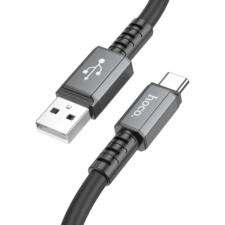 hoco X85 3A USB to USB-C / Type-C Strength Charging Data Cable，Length：1m(Black) - USB-C & Type-C Cable by hoco | Online Shopping UK | buy2fix