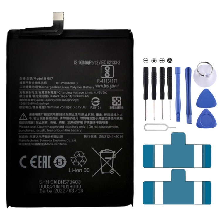 BN61 6000mAh For Xiaomi Poco X3 Li-Polymer Battery Replacement - For Xiaomi by buy2fix | Online Shopping UK | buy2fix