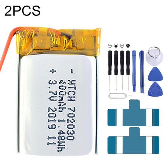 2pcs 702030 400mAh Li-Polymer Battery Replacement - Others by buy2fix | Online Shopping UK | buy2fix