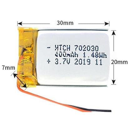 2pcs 702030 400mAh Li-Polymer Battery Replacement - Others by buy2fix | Online Shopping UK | buy2fix