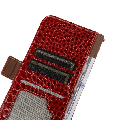 For Motorola Moto G32 Crocodile Top Layer Cowhide Leather Phone Case(Red) - Motorola Cases by buy2fix | Online Shopping UK | buy2fix