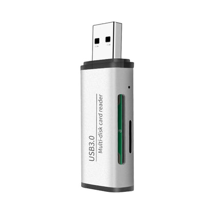 ADS-105 USB 3.0 Multi-function Card Reader(Silver) -  by buy2fix | Online Shopping UK | buy2fix