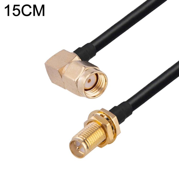 RP-SMA Male Elbow to RP-SMA Female RG174 RF Coaxial Adapter Cable, Length: 15cm - Connectors by buy2fix | Online Shopping UK | buy2fix