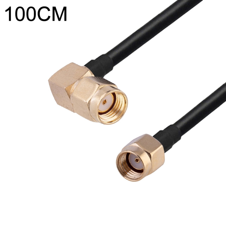 RP-SMA Male Elbow to RP-SMA Male RG174 RF Coaxial Adapter Cable, Length: 1m - Connectors by buy2fix | Online Shopping UK | buy2fix