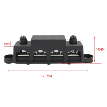 Red M10 Stud RV Ship High Current Power Distribution Terminal Block with Accessories - In Car by buy2fix | Online Shopping UK | buy2fix