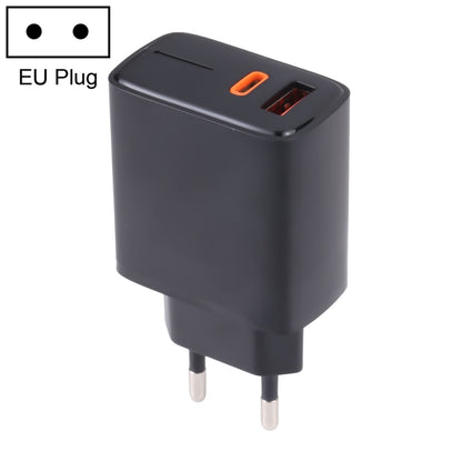 LZ-1130 PD 20W Type-C+QC 3.0 USB Fast Charger, Plug Type:EU Plug(Black) - Apple Accessories by buy2fix | Online Shopping UK | buy2fix