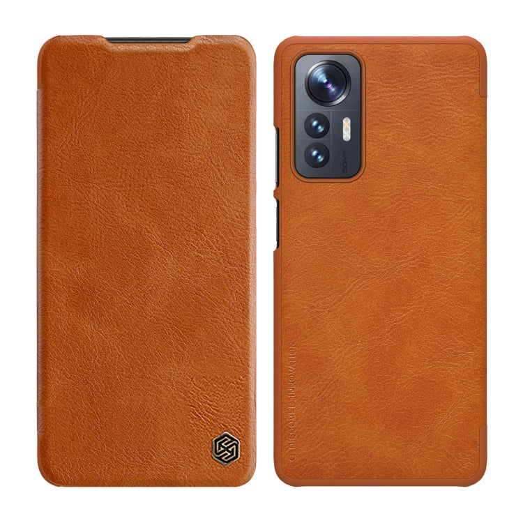 For Xiaomi 12 Lite NILLKIN QIN Series Crazy Horse Texture Leather Phone Case(Brown) - Xiaomi Cases by NILLKIN | Online Shopping UK | buy2fix