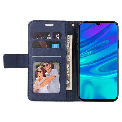 For Huawei Y6p GQUTROBE Right Angle Leather Phone Case(Blue) - Huawei Cases by GQUTROBE | Online Shopping UK | buy2fix