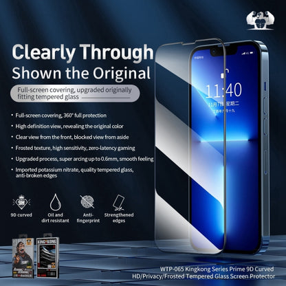 For iPhone 14 Pro Max 10pcs WEKOME 9D Curved Frosted Tempered Glass Film - iPhone 14 Pro Max Tempered Glass by WK | Online Shopping UK | buy2fix