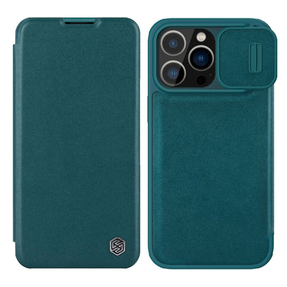 For iPhone 14 Pro NILLKIN QIN Series Pro Leather Phone Case(Green) - iPhone 14 Pro Cases by NILLKIN | Online Shopping UK | buy2fix