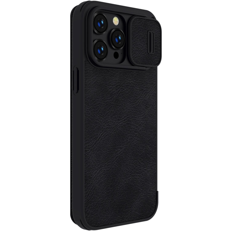 For iPhone 14 Pro Max NILLKIN QIN Series Pro Crazy Horse Texture Leather Case(Black) - iPhone 14 Pro Max Cases by NILLKIN | Online Shopping UK | buy2fix