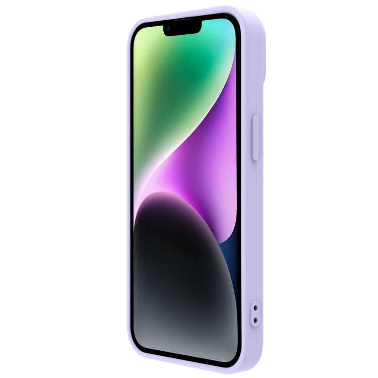 For iPhone 14 Plus  NILLKIN CamShield Liquid Silicone Phone Case(Purple) - iPhone 14 Plus Cases by NILLKIN | Online Shopping UK | buy2fix