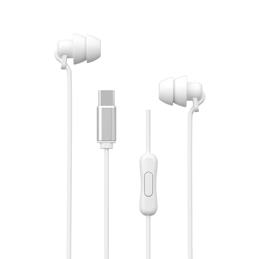 WEKOME YB02 SHQ Series In-Ear Sleep Wired Earphone, Plug Type:Type-C(White) - Type-C Earphone by WK | Online Shopping UK | buy2fix