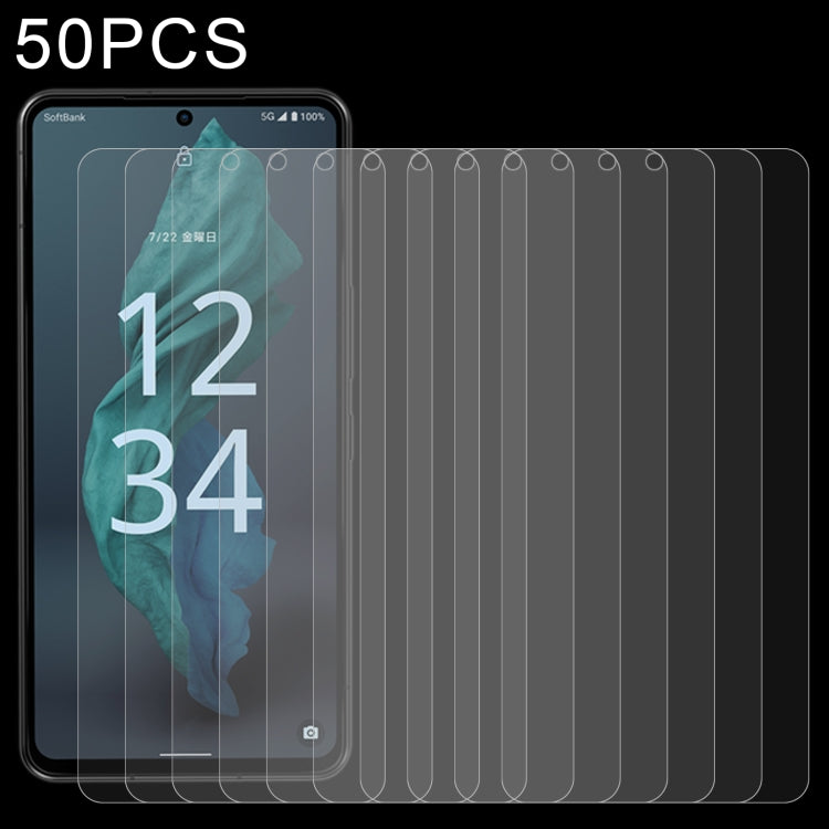 For Sharp Aquos Sense 7 50pcs 0.26mm 9H 2.5D Tempered Glass Film - Others by buy2fix | Online Shopping UK | buy2fix