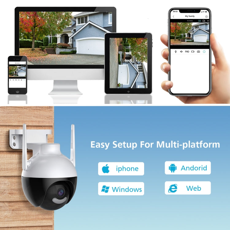 QX62 4MP HD Wireless WiFi Smart Surveillance Camera, Specification:EU Plug - Security by buy2fix | Online Shopping UK | buy2fix