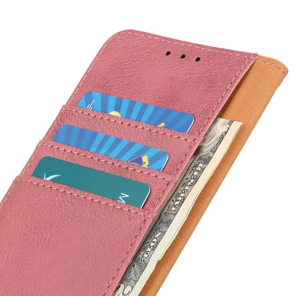 For Samsung Galaxy A14 5G KHAZNEH Cowhide Texture Horizontal Flip Leather Phone Case(Pink) - Galaxy Phone Cases by buy2fix | Online Shopping UK | buy2fix