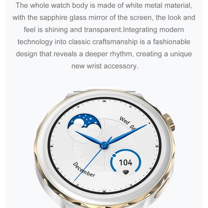 Ochstin 5HK43 1.32 inch Round Screen Smart Watch Supports Bluetooth Call Function/Blood Oxygen Monitoring, Strap:Steel(Gold) - Smart Wear by OCHSTIN | Online Shopping UK | buy2fix