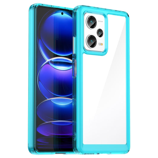 For Xiaomi Redmi Note 12 Pro+ China / Global Colorful Series Acrylic + TPU Phone Case(Transparent Blue) - Note 12 Pro+ Cases by buy2fix | Online Shopping UK | buy2fix