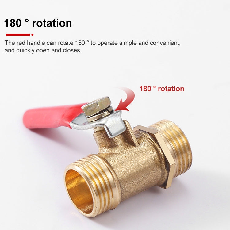 LAIZE Pneumatic Hose Connector Copper Ball Valve, Specification:Double Inside 4 1/2 inch -  by LAIZE | Online Shopping UK | buy2fix