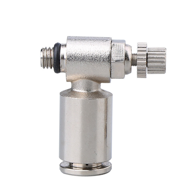 SL6-02 LAIZE Nickel Plated Copper Male Thread Throttle Valve Pneumatic Connector -  by LAIZE | Online Shopping UK | buy2fix