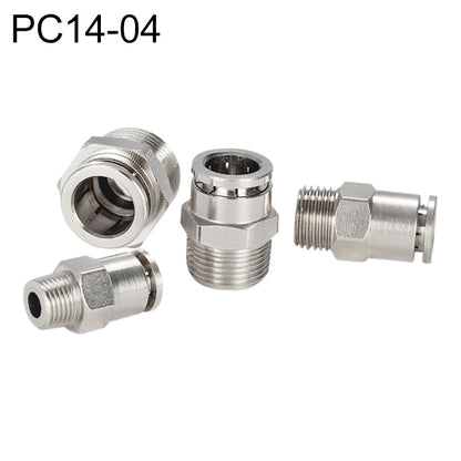 PC14-04 LAIZE Nickel Plated Copper Male Thread Straight Pneumatic Quick Connector -  by LAIZE | Online Shopping UK | buy2fix