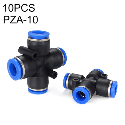 PZA-10 LAIZE 10pcs Plastic PZA Four-way Pneumatic Quick Fitting Connector -  by LAIZE | Online Shopping UK | buy2fix