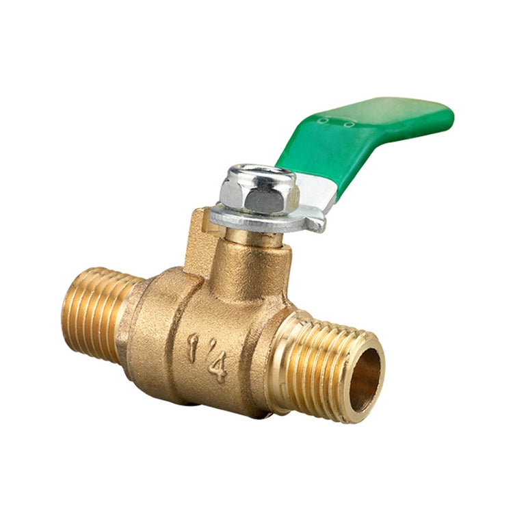 LAIZE Pneumatic Hose Connector Thickened Brass Ball Valve, Size:Double Outside 2 Point 1/4 inch - Valve Series by LAIZE | Online Shopping UK | buy2fix