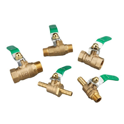 LAIZE Pneumatic Hose Connector Thickened Brass Ball Valve, Size:Double Outside 2 Point 1/4 inch - Valve Series by LAIZE | Online Shopping UK | buy2fix